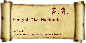 Pongrátz Norbert névjegykártya